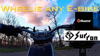 How to Wheelie Ebike [upl. by Nalyorf]