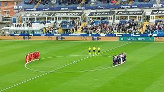 Serie B ParmaCatanzaro ingresso in campo cerimoniale minuto silenzio calcio inizio [upl. by Oidivo]