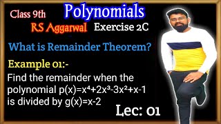 Remainder Theorem Find the remainder when the polynomial pxx42x33x2x1 is divided by gxx2 [upl. by Araldo]