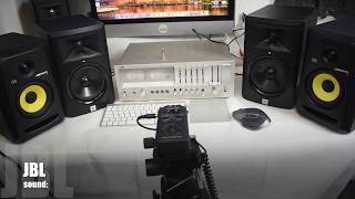 JBL LSR 305 vs KRK Rokit 5 G3  Soundcheck [upl. by Yajiv]