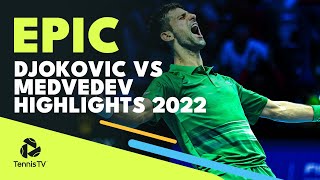 EPIC Novak Djokovic vs Daniil Medvedev Highlights  Nitto ATP Finals 2022 [upl. by Gaal261]