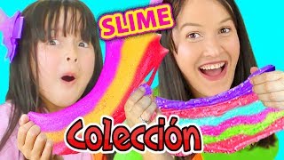 MEZCLAMOS nuestra colección de SLIME en la PLAYA  Juega con Adri [upl. by Mellman]