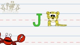 Write the letter J  Alphabet Writing lesson for children  The Singing Walrus [upl. by Eiahpets899]