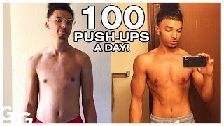 100 Pushups a Day For 30 Days  TRANSFORMATION [upl. by Peednas]