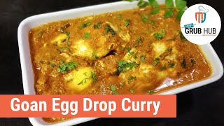 Goan Egg Drop Curry Recipe  Quick amp Easy Egg Curry  Traditional Goan Recipes  Poached Egg Curry [upl. by Llenyar]