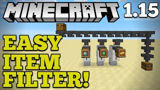 EASY Automatic Item Filter  Storage  Minecraft 115  How To AutoSort Items [upl. by Vershen]