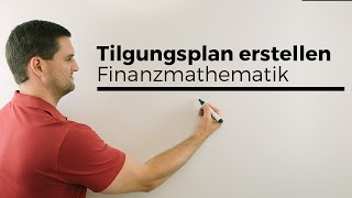 Tilgungsplan erstellen bei gleicher Annuität Bausparen Darlehen Finanzmathematik [upl. by Mannuela]