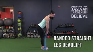 Banded Straight Leg Deadlift  TrainHer Fitness [upl. by Tnerual]