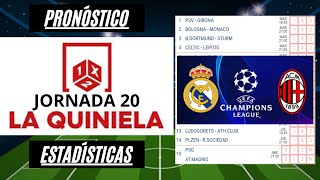 La Quiniela Jornada 20 Estadísticas Pronóstico Jugada Sencilla y 5 Dobles ¡SUSCRIBETE [upl. by Ralip]