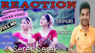 Reaction  Serek Serek  Assamese Dance Cover  Tripuri amp Bodo  Performance by Hana amp Manorama [upl. by Brout]