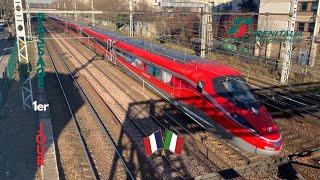 TrenItalia Paris Gare De Lyon Frecciarossa 1er jour Rame Frecciarossa 1000 [upl. by Lefty]