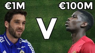 €1Million Footballer v €100Million Footballer  Will Grigg v Pogba [upl. by Abekam]