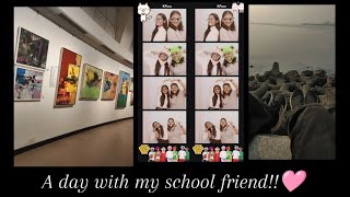 A day with my school friend🩷 going to jehangir art gallery Churchgateminivlog schoolfriends [upl. by Brandtr]