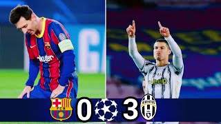 Barcelona vs Juventus 03  Messi vs Ronaldo  Extended highlights amp goals  UCL 2020 [upl. by Nalyr860]