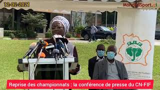 Reprise des Championnats  la conférence de presse du CNFIF🇨🇮⚽ [upl. by Eniron]