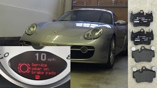 Front Brembo Brake Pad and Sensor Replacement 2006 Porsche Cayman S [upl. by Naam]