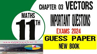 1st Year Math Important Questions 2023  Chapter 3 Vector 11th New Book 2024 math class11 [upl. by Brooking]