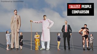 TALLEST People HEIGHT Comparison 3d Animation comparison [upl. by Verene42]