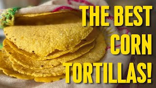 Homemade Corn Tortillas with Nixtamalized Corn from Scratch  Mexican Cooking at Home [upl. by Moulton]