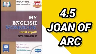 CLASS10THENGLISH WORKBOOK QUESTION AND ANSWERS45 JOAN OF ARC [upl. by Ziul465]