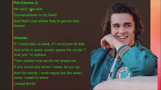 Unsaid Emily Julie And The Phantoms Lyrics [upl. by Drofub]