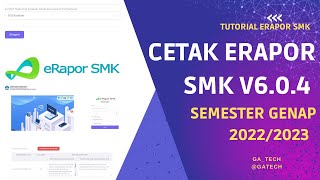 Cara Cetak EraporSMK versi 604  Akses Pengguna Wali kelas eraporSMK eraporSMKv6 [upl. by Atrebor]