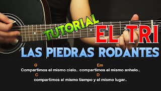 Como tocar  Las Piedras Rodantes  EL TRI  GuitarraTutorial FACIL HD [upl. by Christiane710]