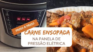 Carne Ensopada  Panela de Pressão Elétrica PASSO A PASSO paneladepressaoeletrica ilovehomebrasil [upl. by Goldfarb]