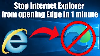 FIXED How to Stop Internet Explorer from Redirecting to Edge [upl. by Ludewig432]