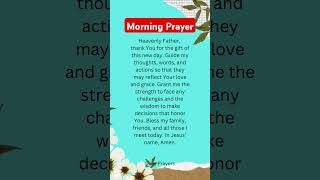 MORNING PRAYERSTART YOUR DAY WITH A PRAYERGIVE THANKS TO GODthankyoulordyoutubeshorts love [upl. by Gierk91]