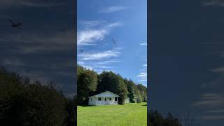 Zlin Savage Cub Departing Rideau Valley Airpark Tugging up a Glider aviation gliding pilot [upl. by Jereme]