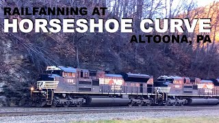 Railfanning at Horseshoe Curve in Altoona PA [upl. by Anrol]