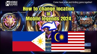 NEW UPDATE HOW TO CHANGE LOCATION IN MOBILE LEGENDS 2024 [upl. by Kenji]