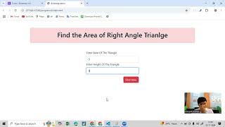 Find The Area Of Triangle Using Bootstrap amp JavaScript  JavaScript Exercise [upl. by Harned594]