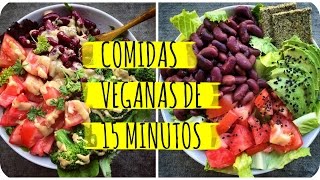 3 COMIDAS VEGANAS DE 15 MINUTOS  ALTAS EN PROTEINA 💪 [upl. by Jannelle]