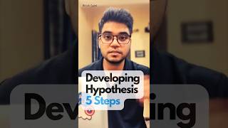 Research Hypothesis  Steps  PhD  Ritvik Saini phdlife academicwriting researchtips scholar [upl. by Reinar]