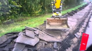 Jcb js145w engcon kantsten [upl. by Merwin437]