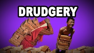 Learn English Words  DRUDGERY  Meaning Vocabulary with Pictures and Examples [upl. by Allegra]