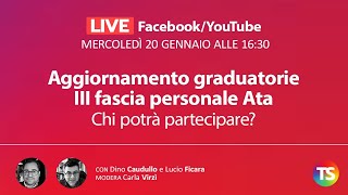 Personale Ata aggiornamento graduatorie di terza fascia Chi può partecipare [upl. by Redan170]