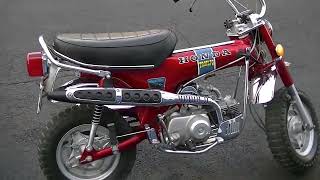 1972 Honda CT70 K1 Unrestored w950 miles Test Drive amp Walkaround [upl. by Rehpotsirk]