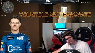 Lando Norris in Charles Leclerc Stream Chat after Sainz Switch to Ferrari [upl. by Bullivant]