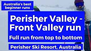 Perisher Beginner Runs  Front Valley  whole run  top to bottom [upl. by Sualakcin]