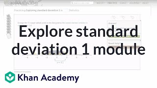 Exploring standard deviation 1 module  Probability and Statistics  Khan Academy [upl. by Filipe]