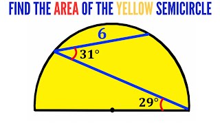 Can you find area of the Semicircle  Chords  math maths  geometry [upl. by Onidranreb]