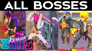 Katana ZERO  ALL BOSSES  ALL BOSS BATTLES  Ending [upl. by Rebme]