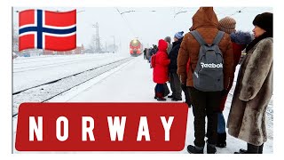 Railway Station of norway🇳🇴  People waiting for train [upl. by Witkin]