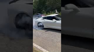 C7 corvette burnout nearly wrecks car automobile shorts subscribe corvette ette [upl. by Olocin]