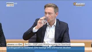 LTW Saarland Pressekonferenz mit Christian Lindner und Oliver Luksic am 27032017 [upl. by Kcira]