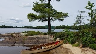 Adirondack Canoe Camping with my Wife and dog [upl. by Aicilat]