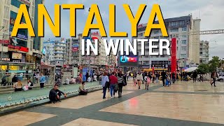 ANTALYA TURKEY IN WINTER 🇹🇷 December January February March 20232024 [upl. by Wulfe]